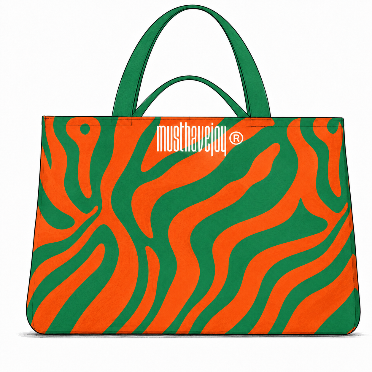 LARGE MHJ Untamed Joy Zebra - Knit Tote