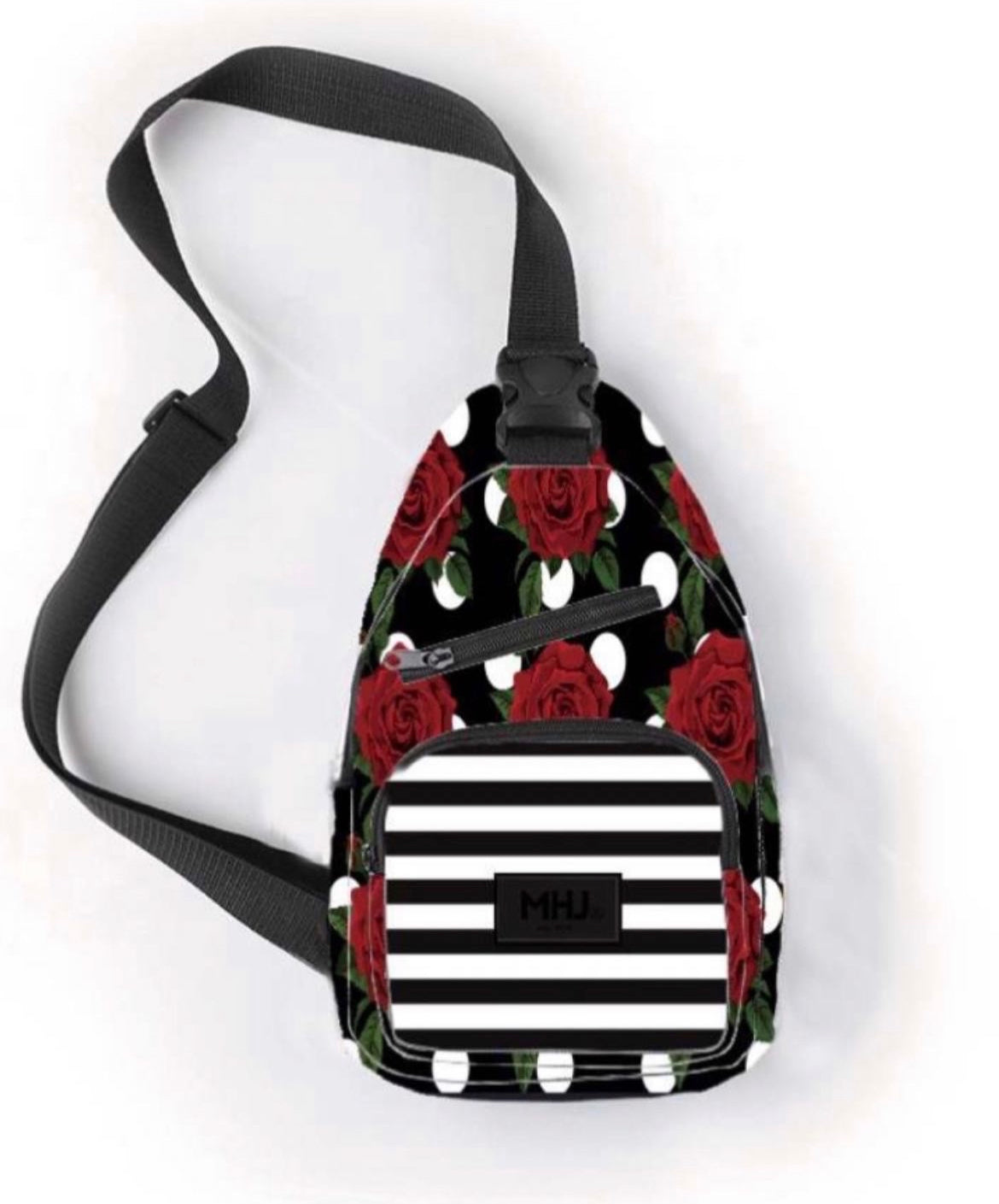 Striped Blossom Sling Bag