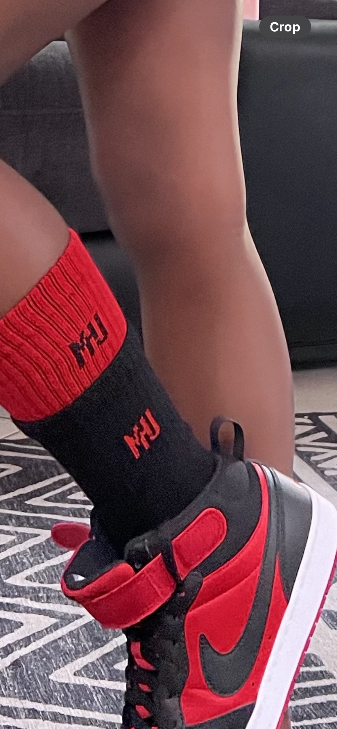 MHJ Black/Red Double Socks