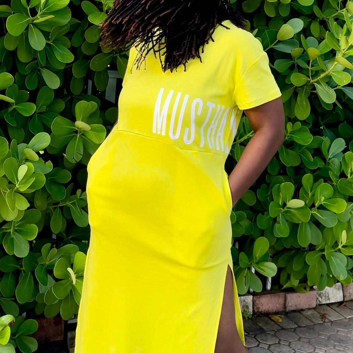 Joy Profile Dress-Chartreuse