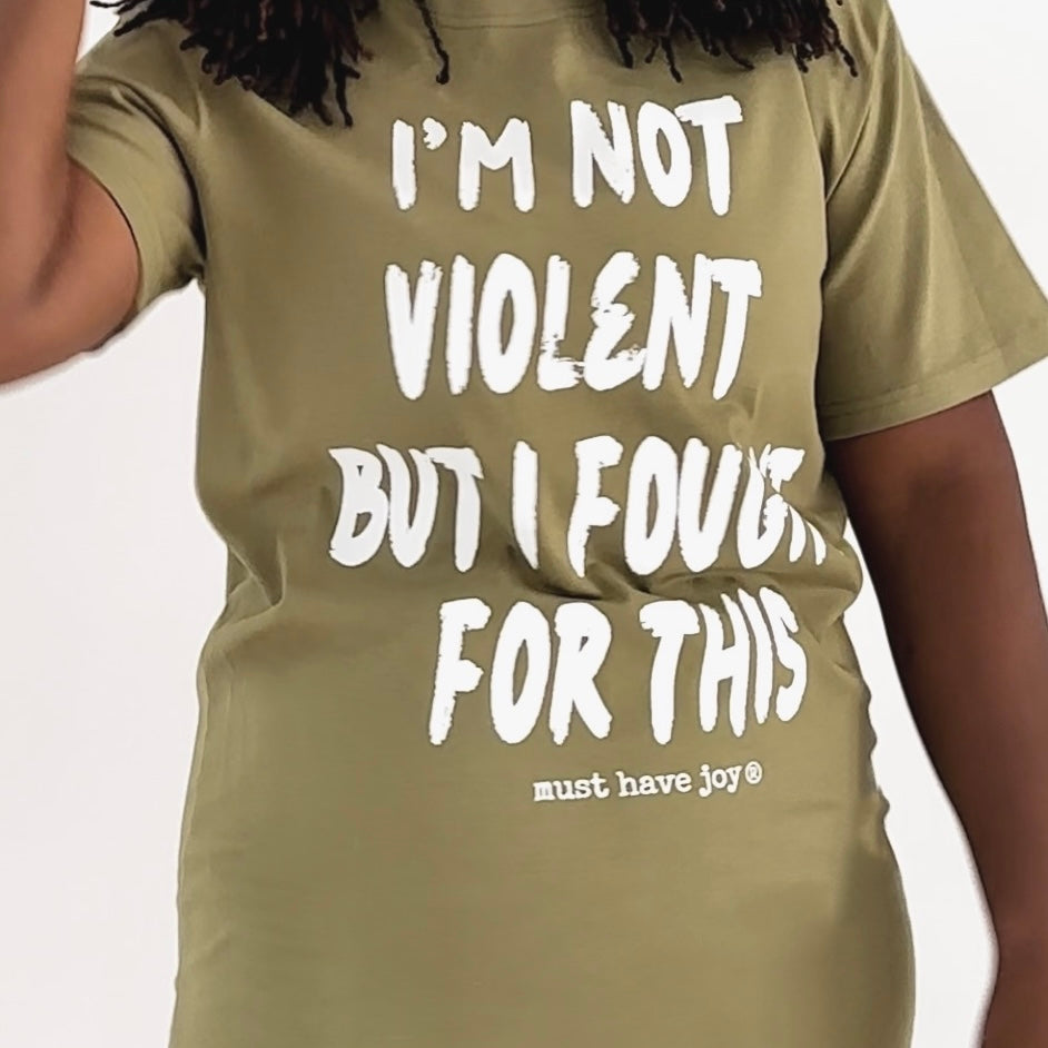 Fought For This -Shirtdress-Army Green