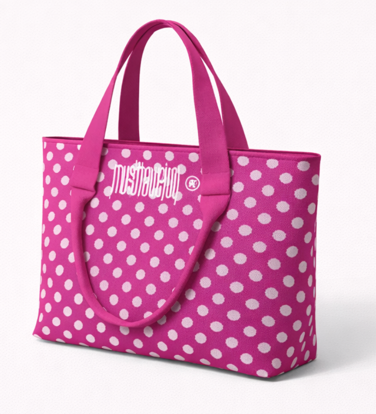MED MHJ Untamed Joy Polka Dot- Knit Tote