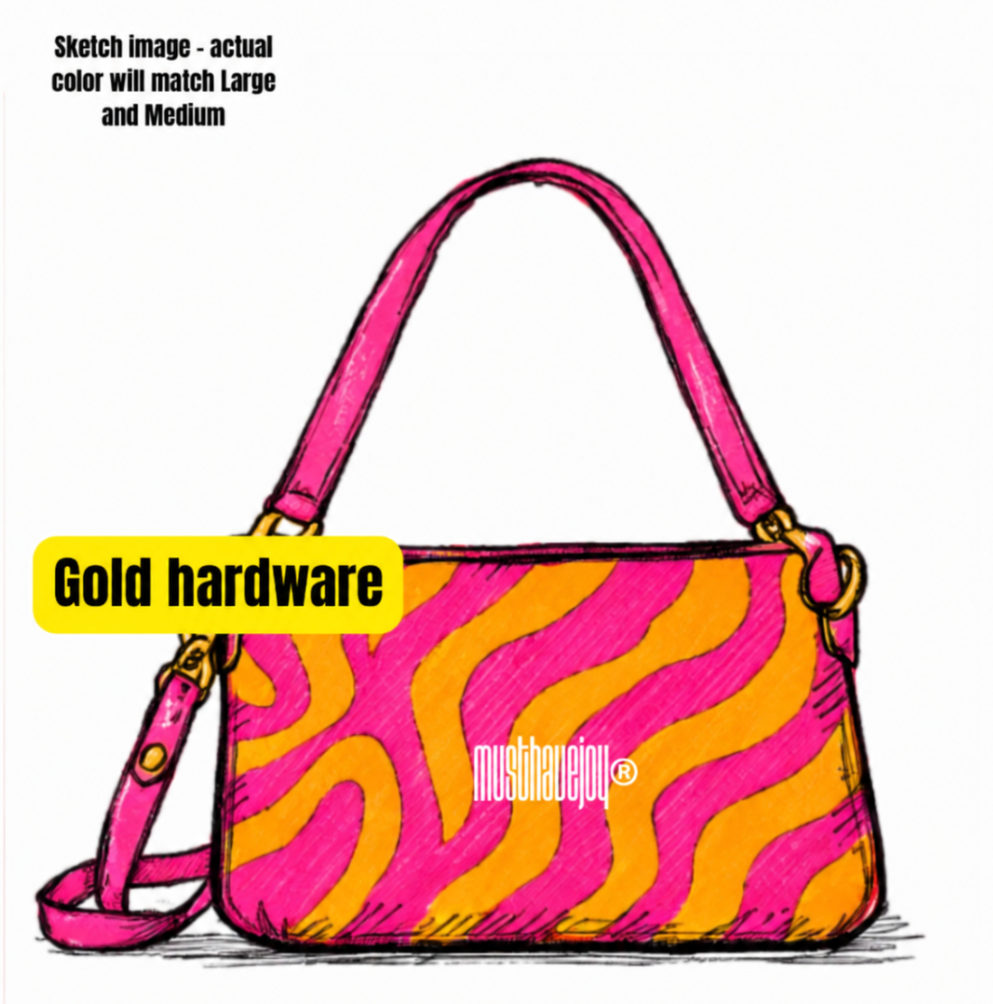 MINI MHJ Untamed Joy Zebra - Knit Bag