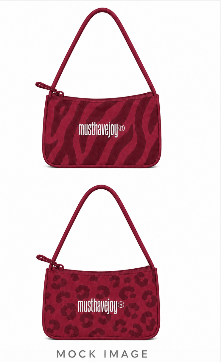 MINI Double Side Zebra/Leopard Knit Bag
