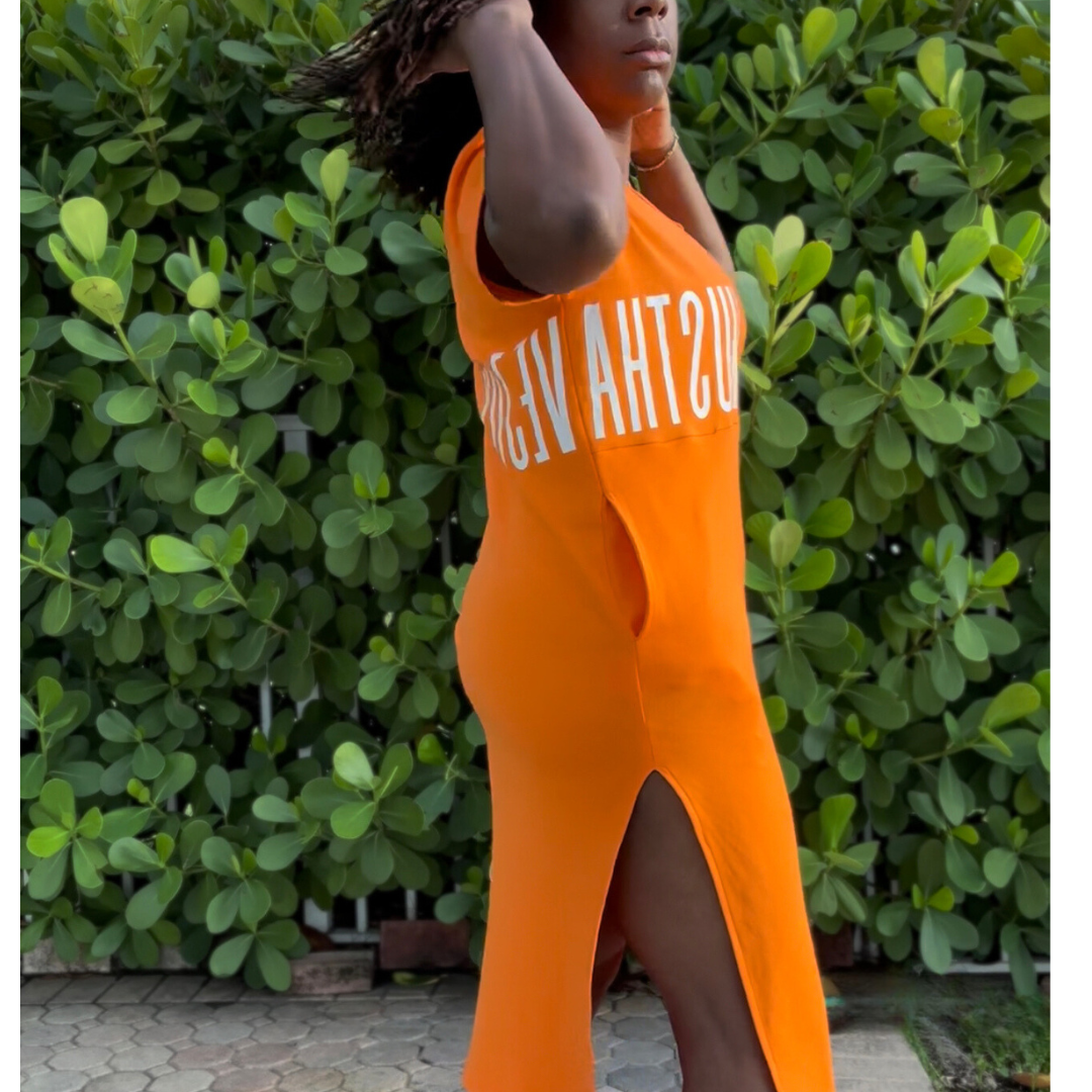 Joy Profile Dress-Orange