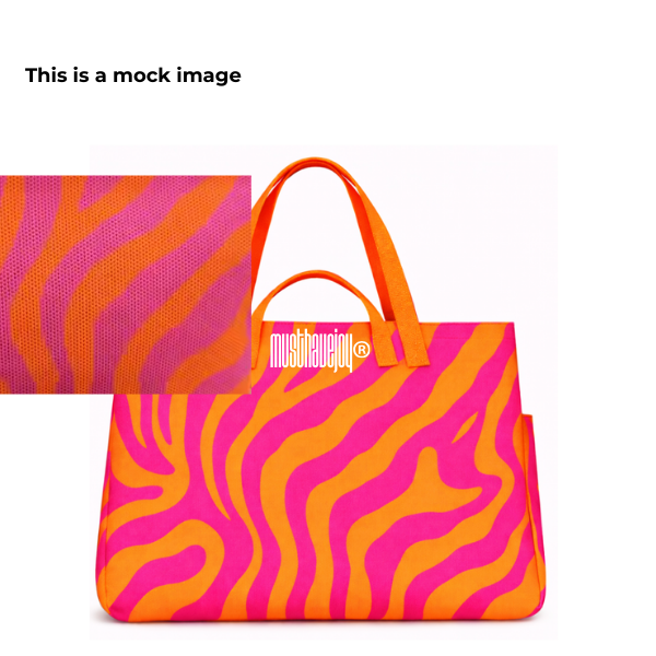 MEDIUM MHJ Untamed Joy Zebra - Knit Tote