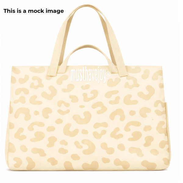 LARGE - MHJ Untamed Joy Leopard - Knit Tote