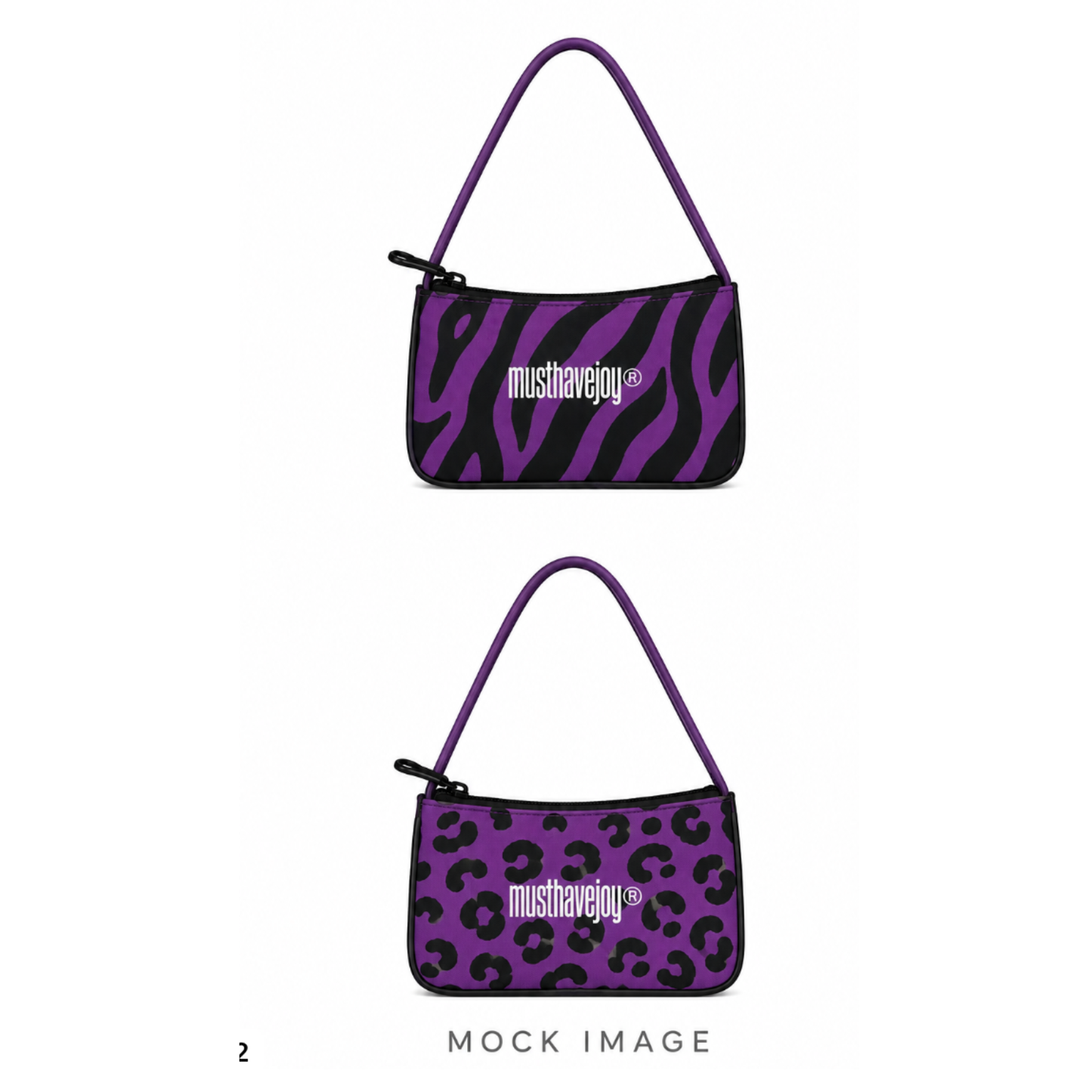 MINI Double Side Zebra/Leopard Knit Bag