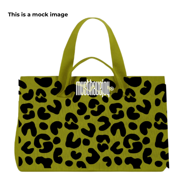 MEDIUM - MHJ Untamed Joy Leopard - Knit Tote