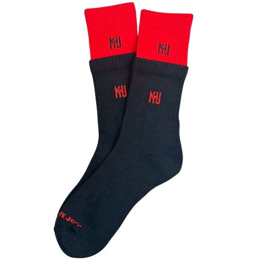MHJ Black/Red Double Socks
