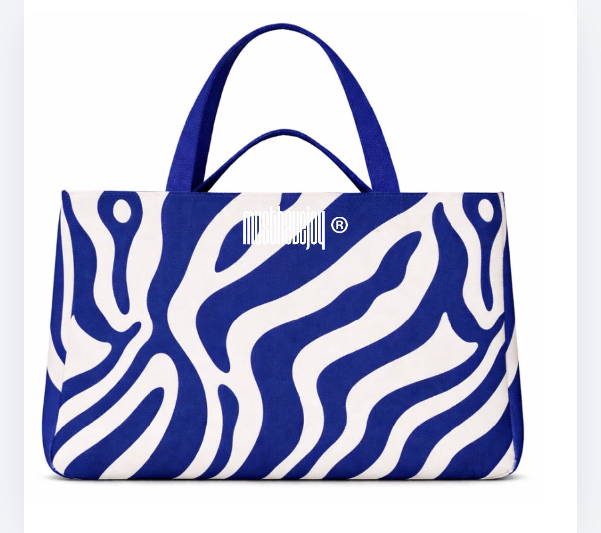 LARGE MHJ Untamed Joy Zebra - Knit Tote