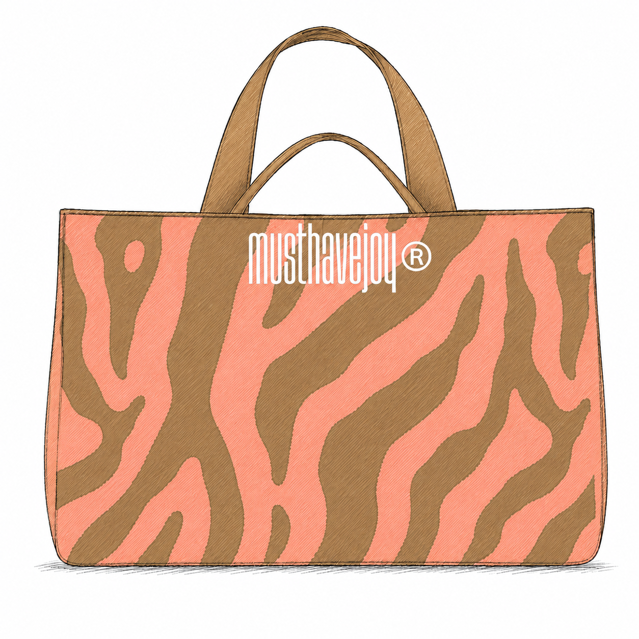 MEDIUM MHJ Untamed Joy Zebra - Knit Tote