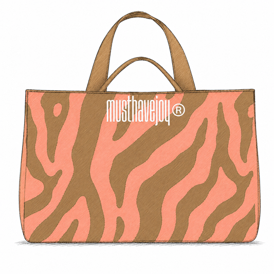 LARGE MHJ Untamed Joy Zebra - Knit Tote