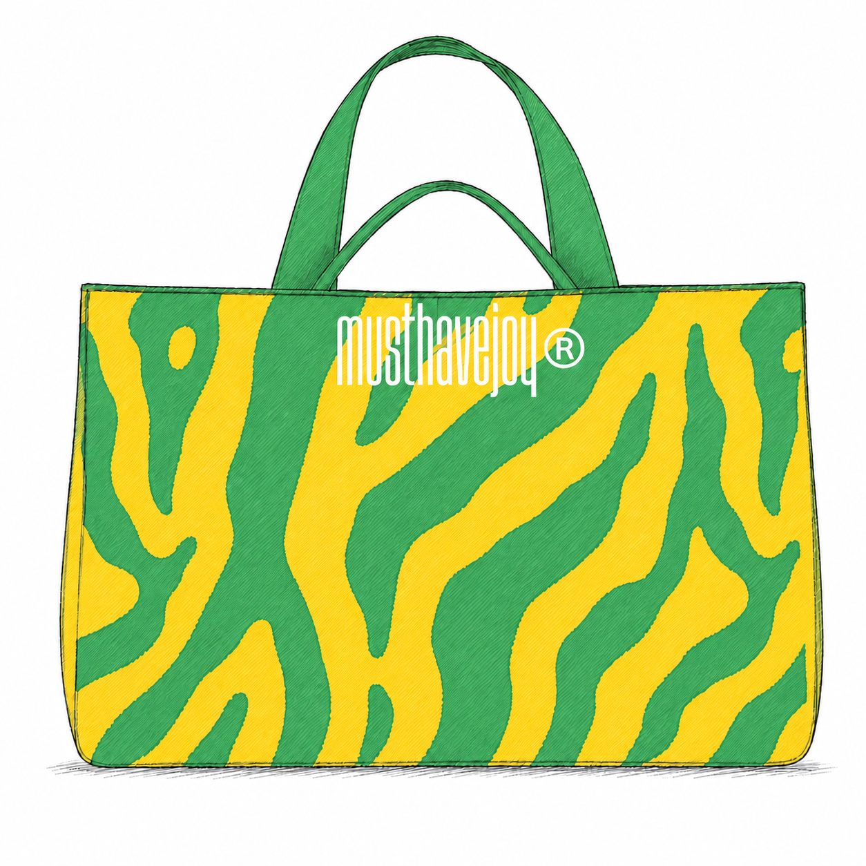 MEDIUM MHJ Untamed Joy Zebra - Knit Tote