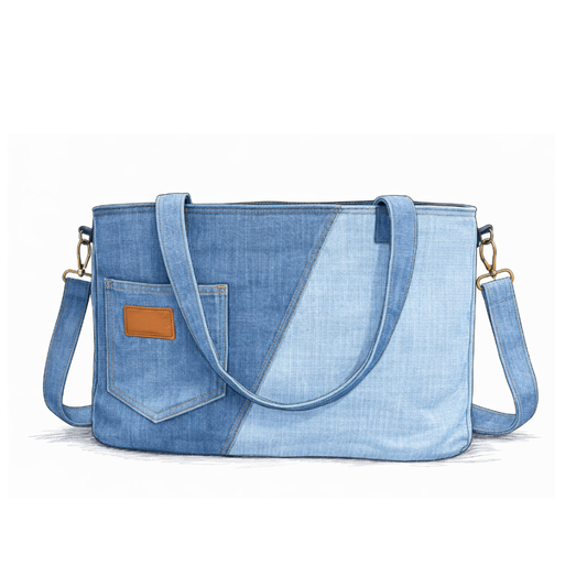 MHJ Double Denim Tote