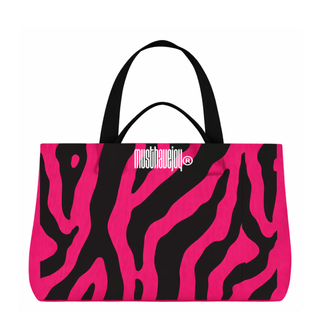 MEDIUM MHJ Untamed Joy Zebra - Knit Tote