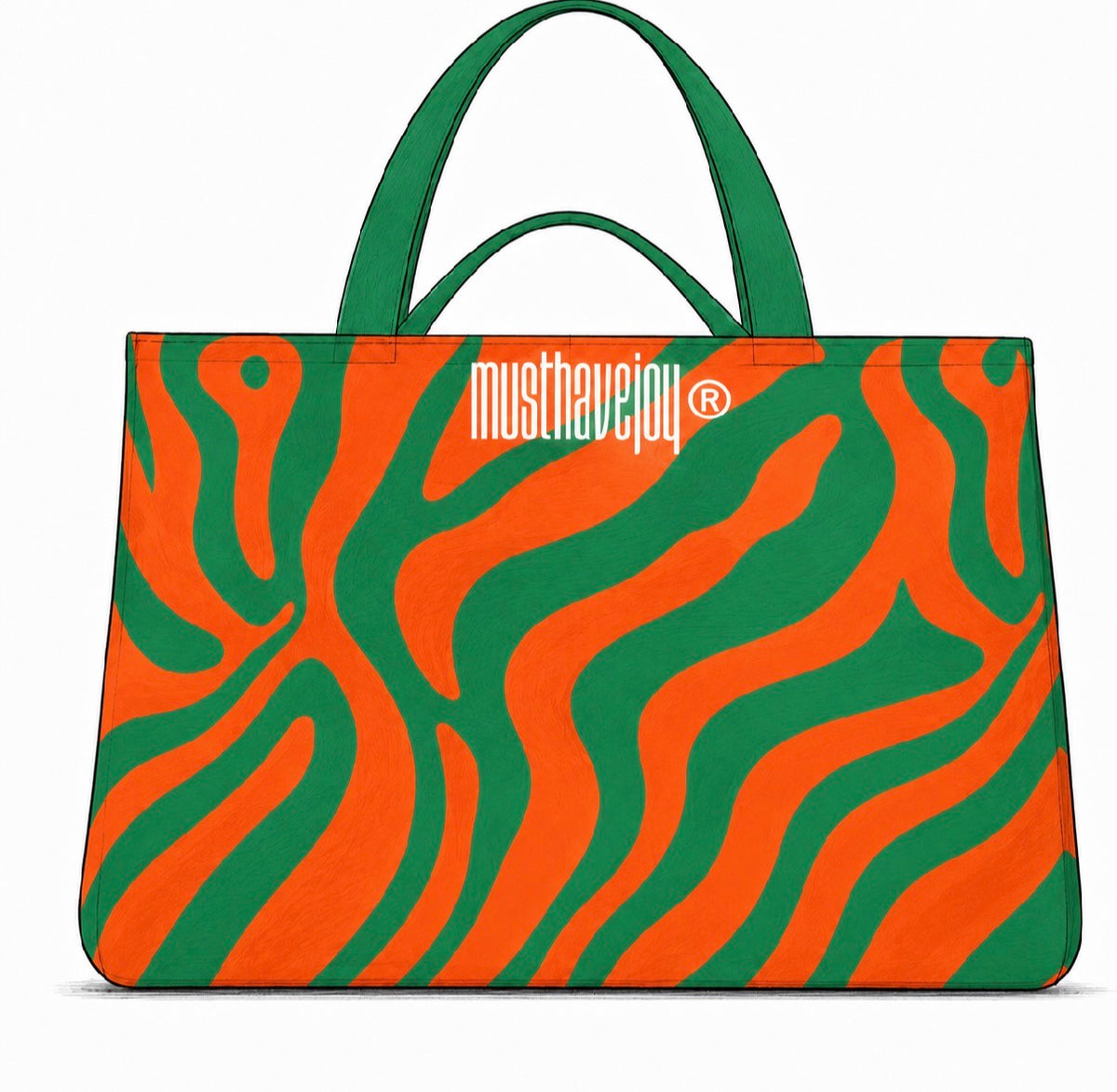 MEDIUM MHJ Untamed Joy Zebra - Knit Tote