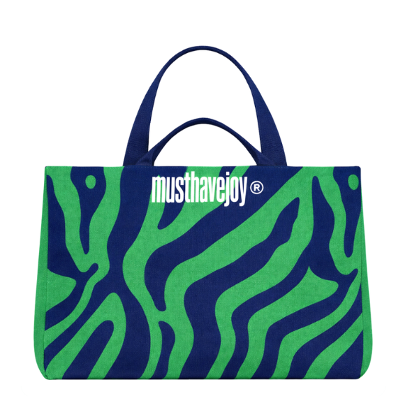 MEDIUM MHJ Untamed Joy Zebra - Knit Tote