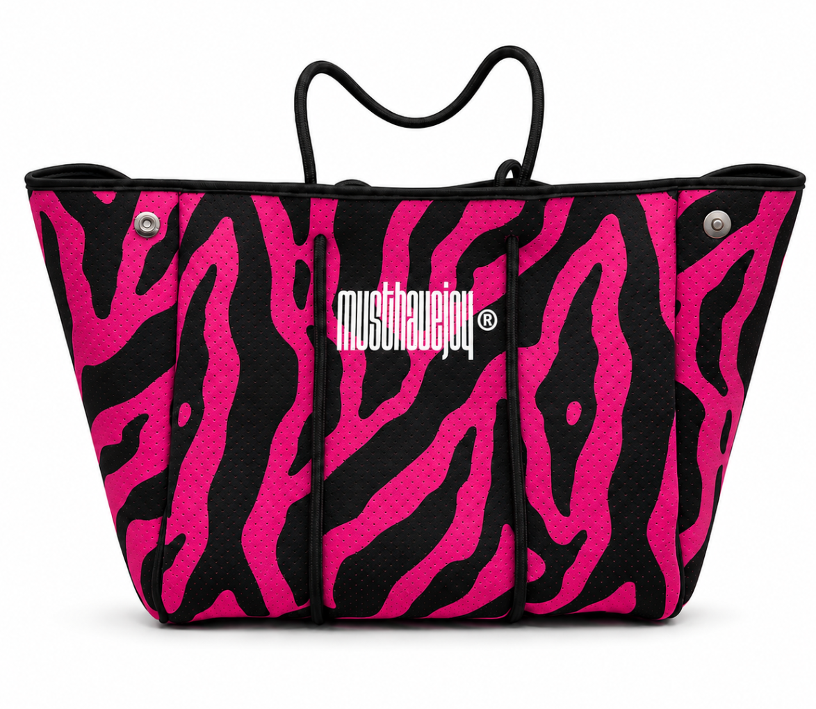 MHJ Untamed Joy Zebra Everyday Neoprene Bag