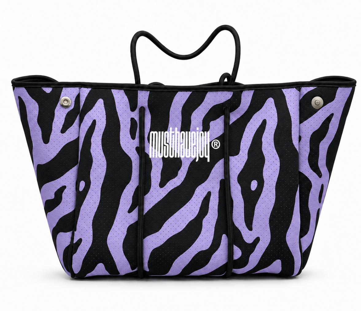 MHJ Untamed Joy Zebra Everyday Neoprene Bag