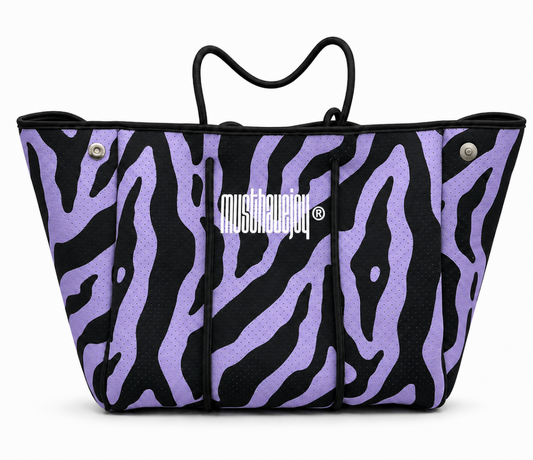 MHJ Untamed Joy Zebra Everyday Neoprene Bag