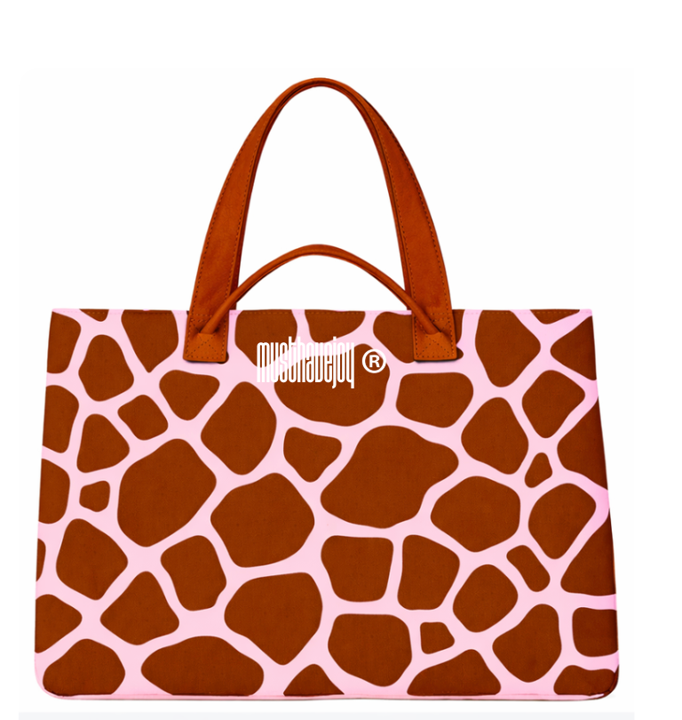 MEDIUM MHJ Untamed Joy Giraffe - Knit Tote