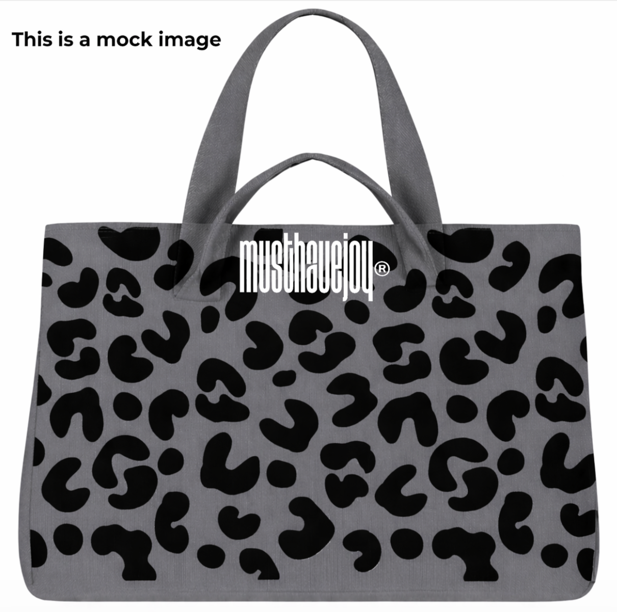 LARGE - MHJ Untamed Joy Leopard - Knit Tote