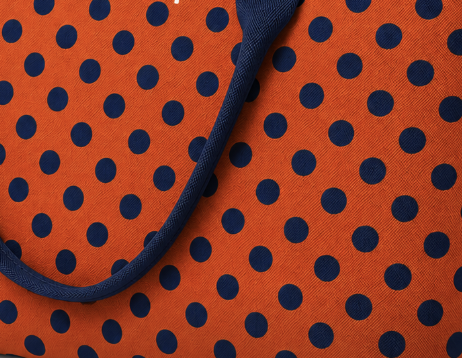 LARGE MHJ Untamed Joy Polka Dot- Knit Tote