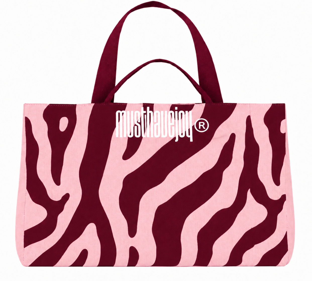 LARGE MHJ Untamed Joy Zebra - Knit Tote