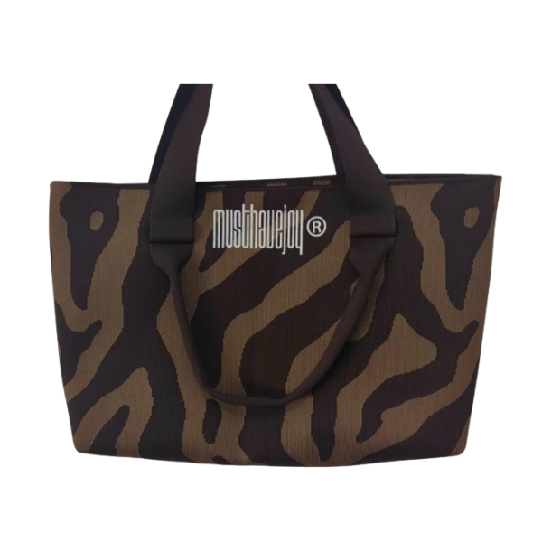 MEDIUM MHJ Untamed Joy Zebra - Knit Tote