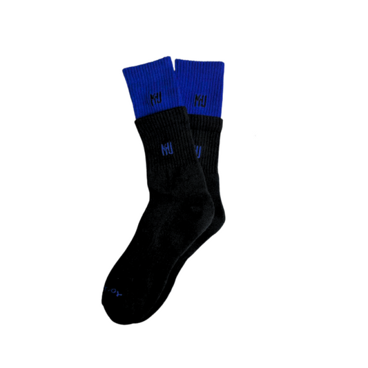 MHJ Black/Blue Double Socks
