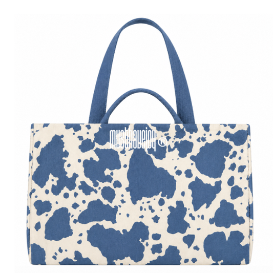 MEDIUM MHJ Untamed Joy Cow Print - Knit Tote