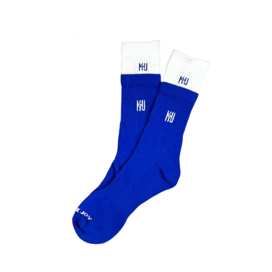 MHJ Blue/White Double Socks
