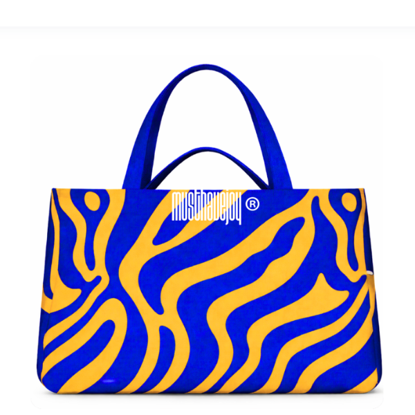 LARGE MHJ Untamed Joy Zebra - Knit Tote