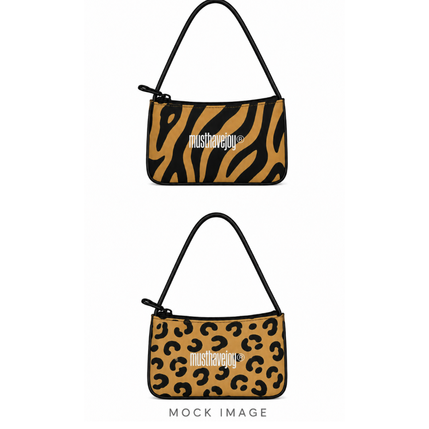 MINI Double Side Zebra/Leopard Knit Bag