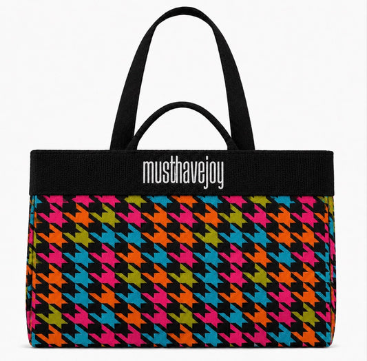 LRG Houndstooth Knit Tote