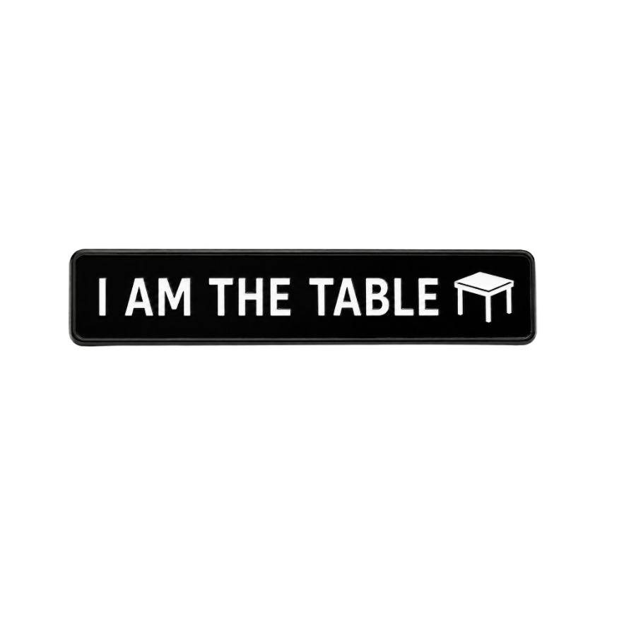 I Am The Table (Pin)