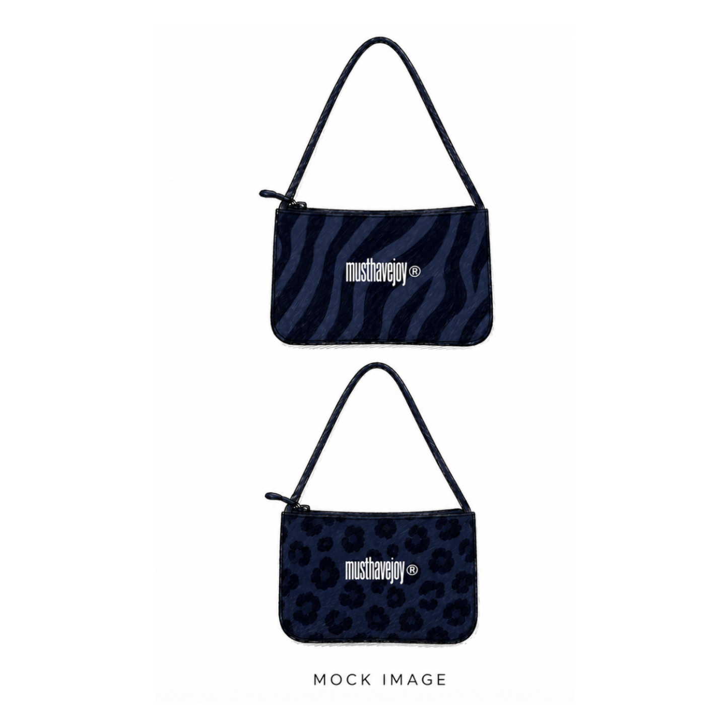 MINI Double Side Zebra/Leopard Knit Bag