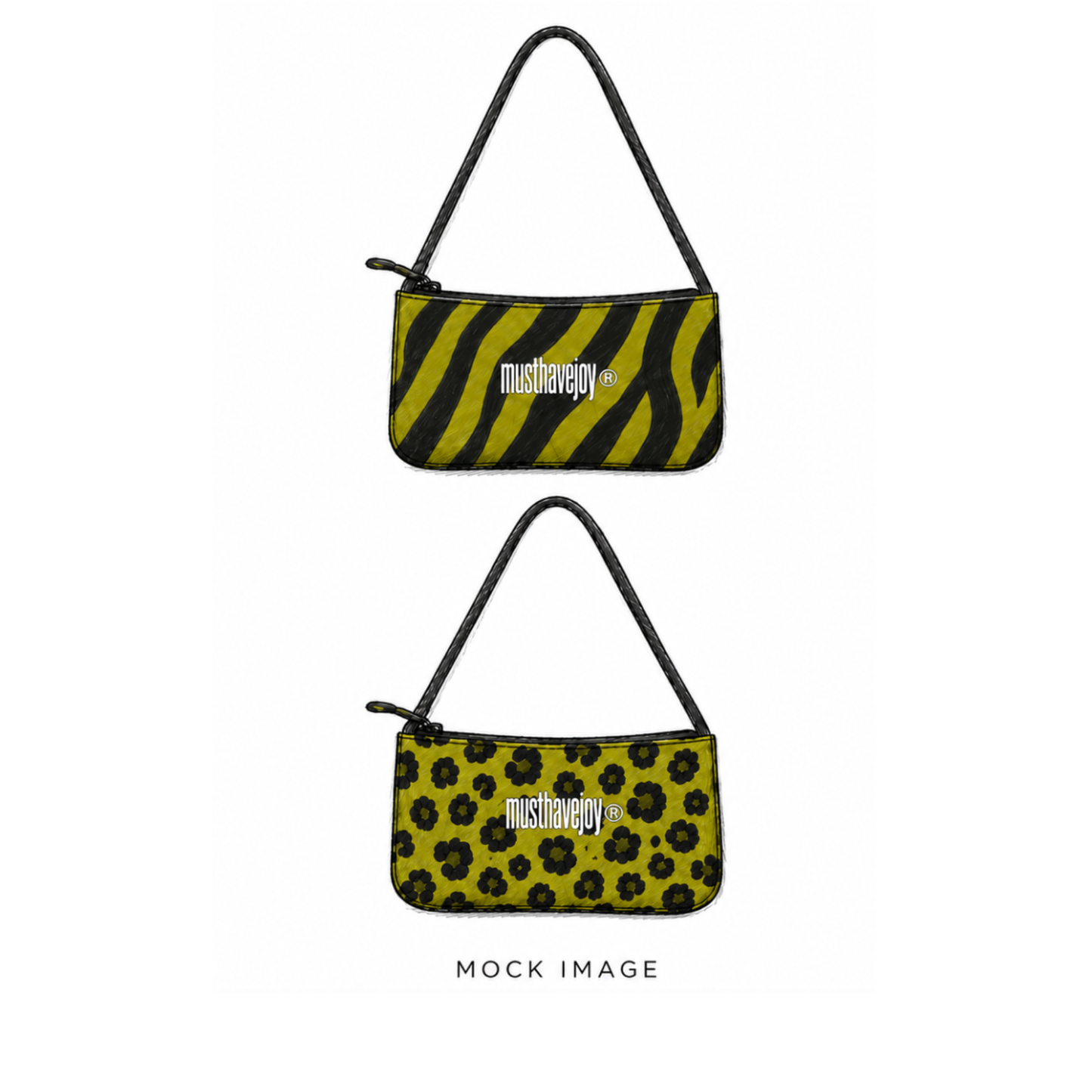 MINI Double Side Zebra/Leopard Knit Bag