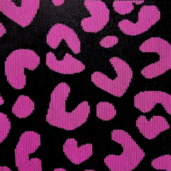 MINI MHJ Untamed Joy Black Base Leopard- Knit Tote