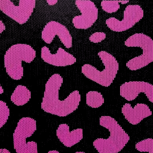 MINI MHJ Untamed Joy Black Base Leopard- Knit Tote