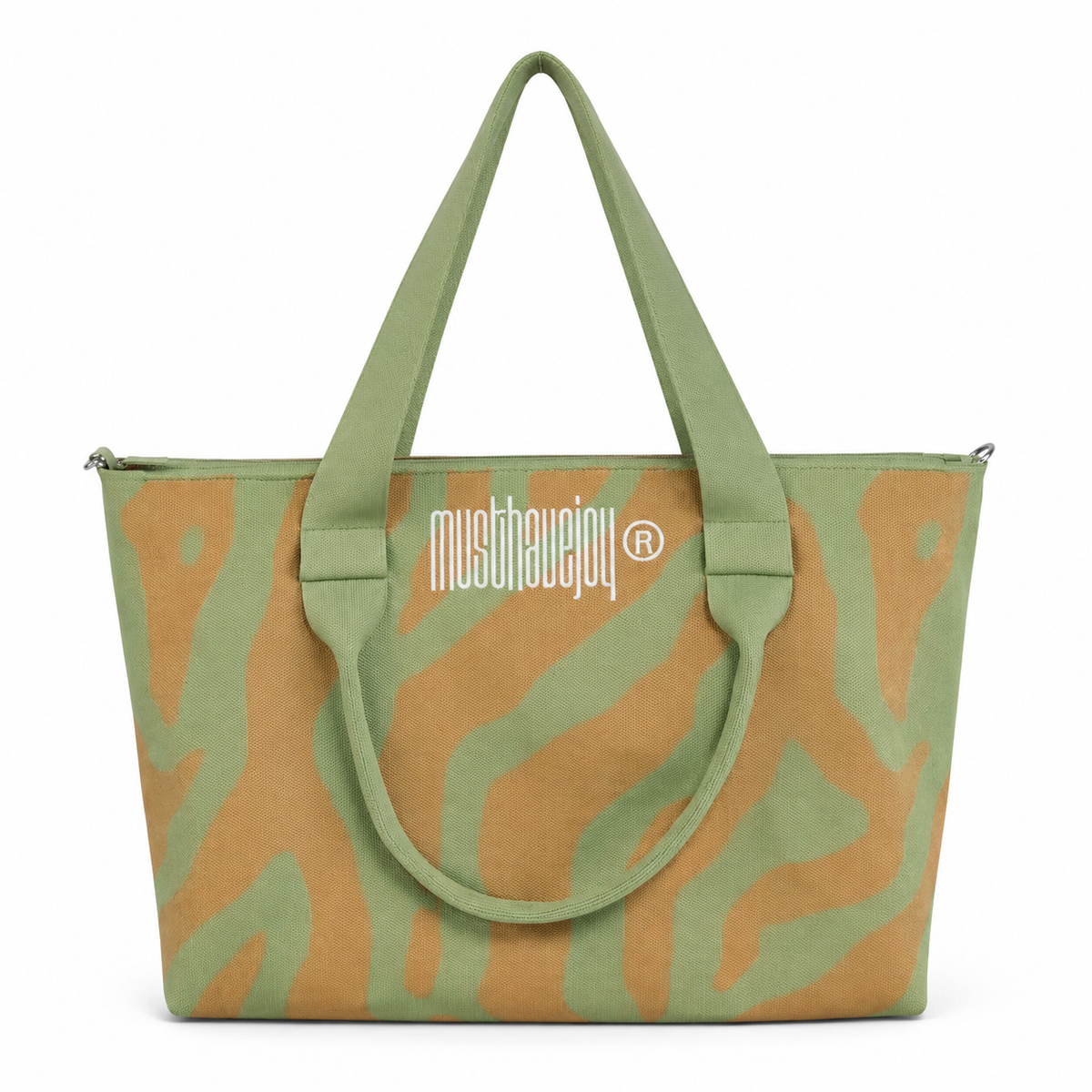 MHJ Untamed Pistachio/Tan Knit Tote