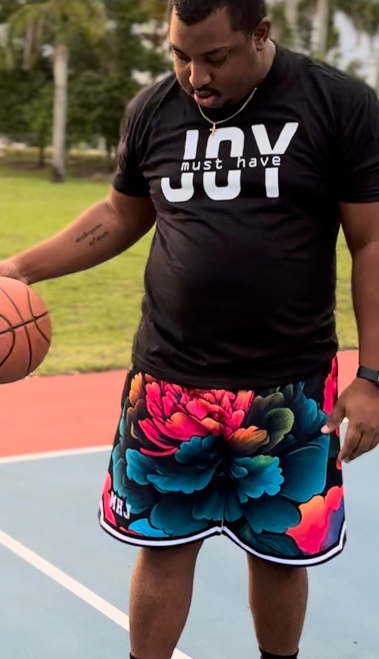 Joy in Bloom Basketball Shorts