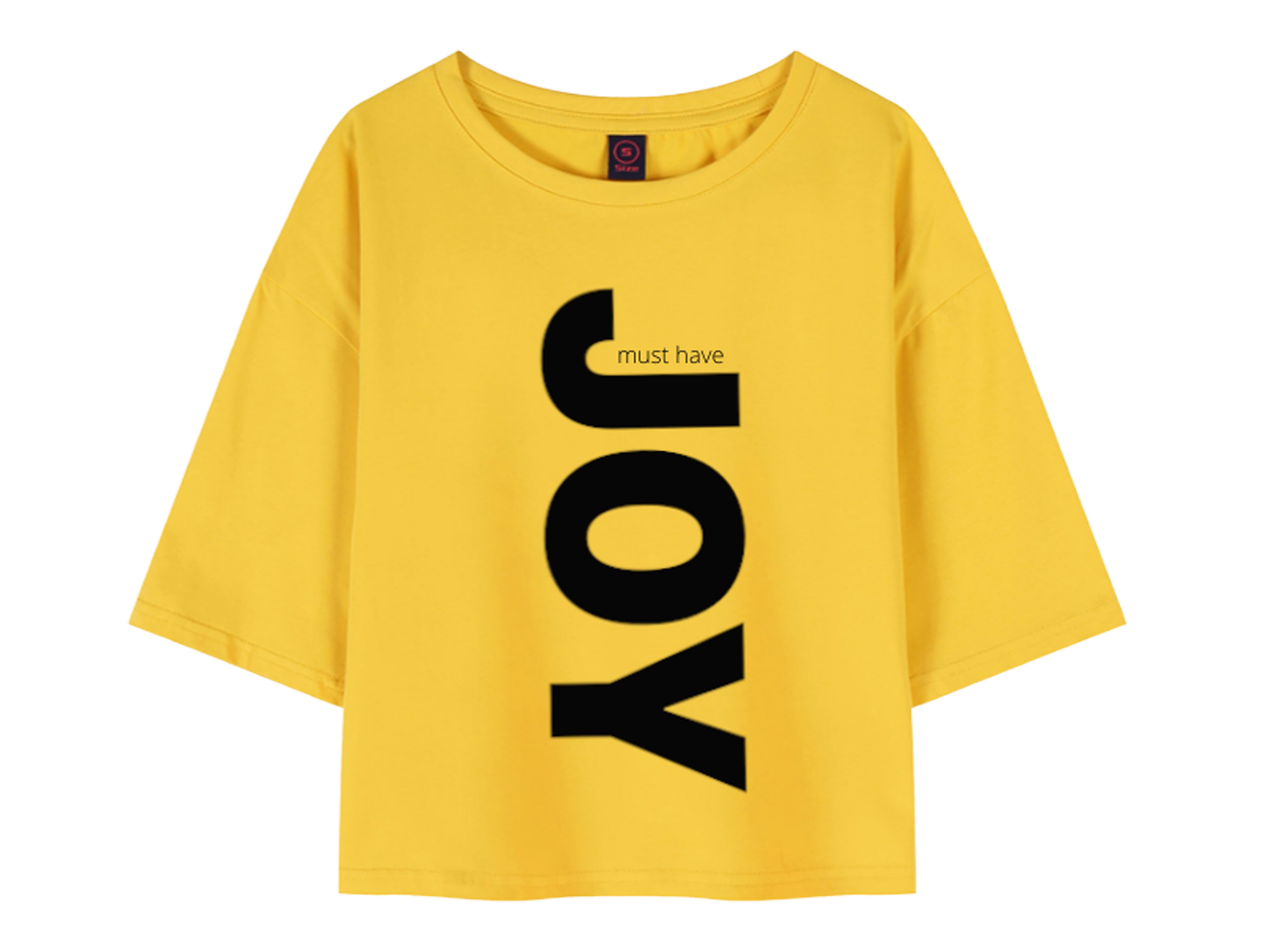 Must Have Joy -  Side Logo Crop-Mustard